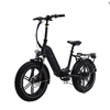 Bicicleta de motor con eje trasero y neumático ancho plegable, batería oculta de 20 pulgadas, transmisión de 7 velocidades