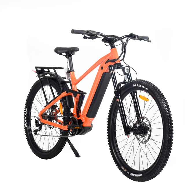 Bicicleta eléctrica de suspensión total de 250 W adecuada para viajes diarios Bafang Mid Drive Motor Bike